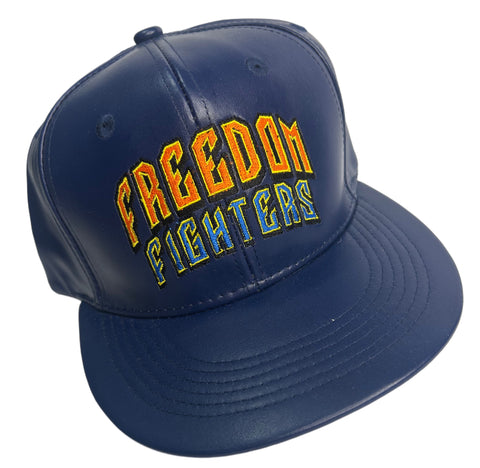 Leather SnapBack (Navy)